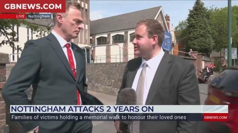 Martin Daubney demands justice for Nottingham attack victims as he joins families on two-year anniversary: ‘People need to held accountable!’